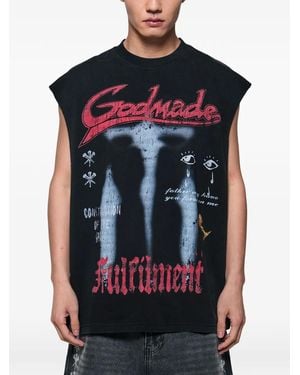 GODMADE Débardeur À Imprimé Graphique - Bleu