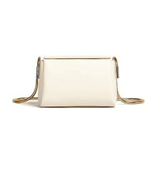 Marni Small Toggle Bag In Ivory Leather - Natural