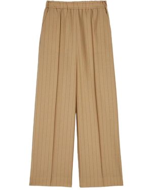 Jil Sander Pinstriped Trousers - Natural