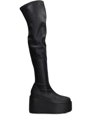 Vic Matié Platform Over-The-Knee Boots - Black