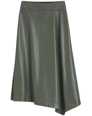 BOSS Faux-Leather Skirt - Green
