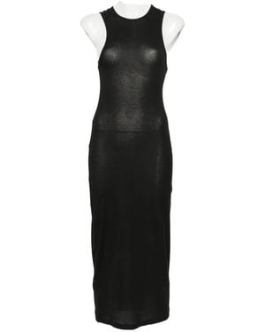 Wardrobe NYC Ribbed-Knit Sleeveless Midi Dress - Black
