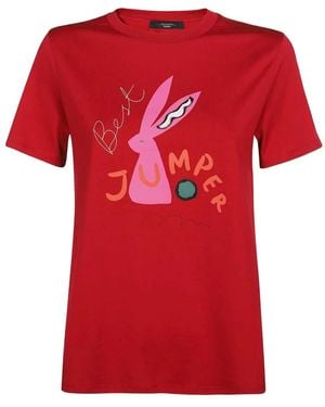 Weekend by Maxmara T-Shirt mit Hasen-Print - Rot