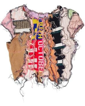 Borbala T-Shirt Met Patchwork - Roze