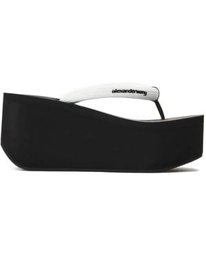 Alexander Wang Jenna Thong Platform Sandals - Black