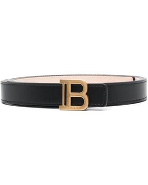Balmain Cinturón con hebilla del logo - Negro
