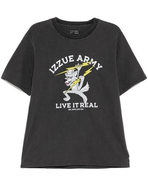Izzue Graphic-Print T-Shirt - Black