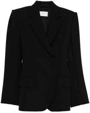 Sportmax Boxy lapel suit - Negro