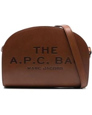 A.P.C. Embossed Satchel - Brown