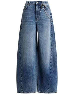 Essentiel Antwerp Twisted-Seam Barrel-Leg Jeans - Blue
