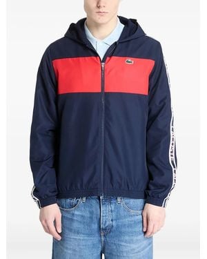 Lacoste Colour-Block Tape-Detail Jacket - Blue
