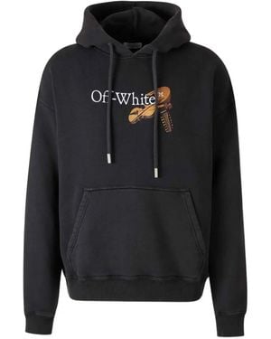 Off-White c/o Virgil Abloh Graphic-Print Hoodie - Black