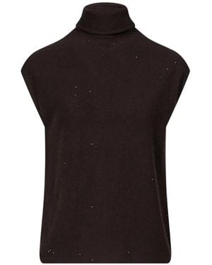 Antonelli Garfagnana Sequin-Embellished Roll-Neck Jumper - Black