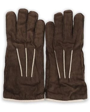 Fedeli Guantes Con Forro De Cachemira - Marrón