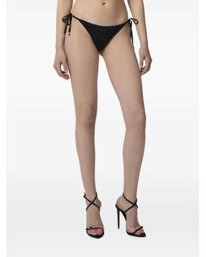 Philipp Plein Swimming Brief Monogram Strass - Natural