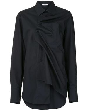 Aganovich Twist Front Longline Shirt - Black