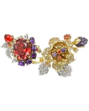 Anabela Chan 18Kt Geelgouden En Rhodium Vermeil Imperial Delphinium Ring Met Stenen - Wit