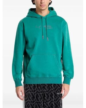 PUMA Cotton-Blend Hoodie - Blue