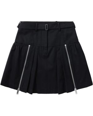 3.1 Phillip Lim Pleated Zip-Detail Skirt - Black