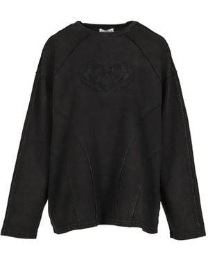 VIVAMUS Logo-Patch Long-Sleeve T-Shirt - Black