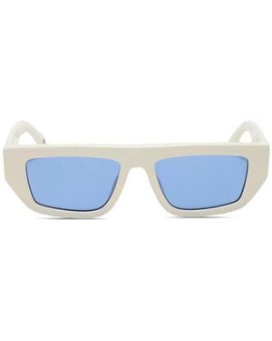 Palm Angels Hercules Sonnenbrille Mit Eckigem Gestell - Blau