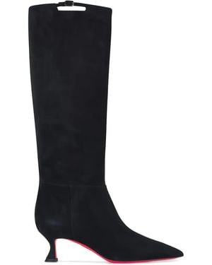 Santoni Pointed-Toe Buckled Boots - Black