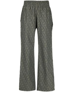 Gcds Open-Leg Monogram Trousers - Grey