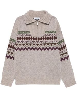Maison Labiche ジップアップ セーター - グレー