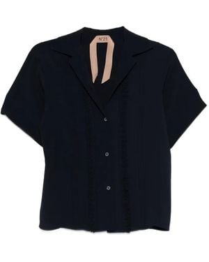 N°21 Camisa Con Ribete De Botones - Azul