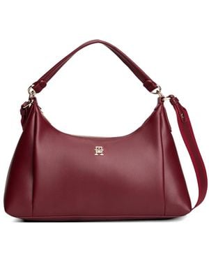 Tommy Hilfiger Essential Logo-Plaque Tote Bag - Purple