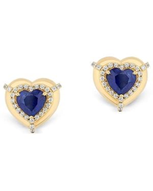 Goshwara G-One Sapphire And Diamond Earrings - Blue