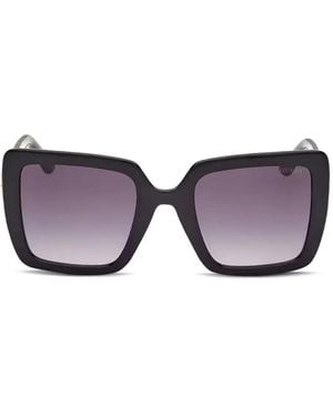 GUESS EYEWEAR Embellished Square Sunglasses - Black