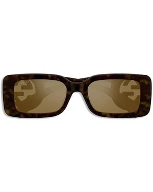 Gucci Square Full-Rim Sunglasses - Brown