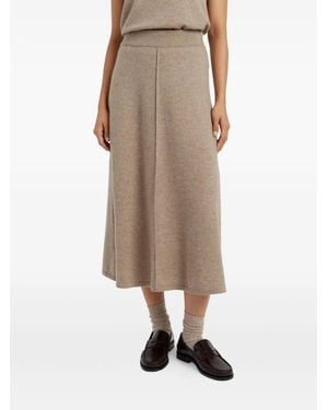 Chinti & Parker Cashmere-Blend Skirt - Natural