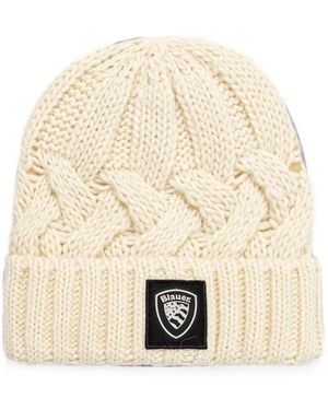 Blauer Corwin Cable-Knit Beanie Hat - Natural