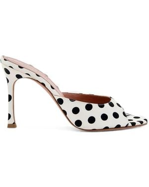 AMINA MUADDI Alexa Polka-Dot Pumps - White