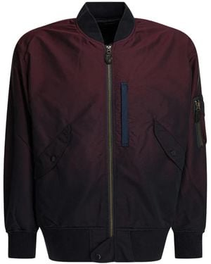 Beams Plus Chaqueta bómber con cremallera - Azul