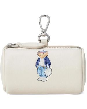 Polo Ralph Lauren Polo Bear Leather Coin Pouch - White