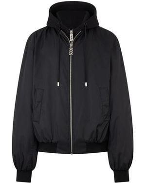 Gcds Bomber Jacket With Hood - Black