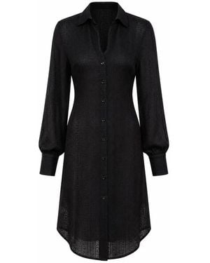 Liu Jo Bow-Detail Shirt Dress - Black