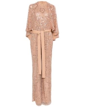 Elie Saab Sequin Belted Jumpsuit - White