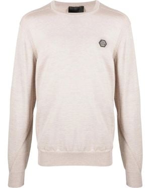 Philipp Plein ロゴパッチ セーター - ナチュラル