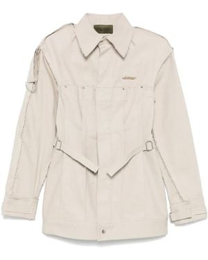 Elena Velez Darted Denim Jacket - Natural