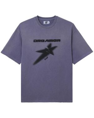 Izzue Graphic-Print Cotton T-Shirt - Blue
