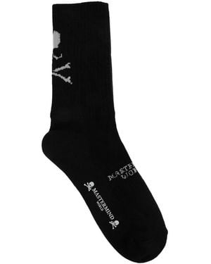 MASTERMIND WORLD Skull Logo-Print Socks - Black