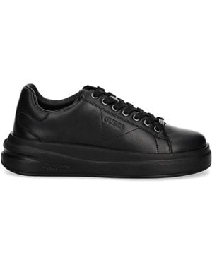 Guess Logo-Embossed Sneakers - Black