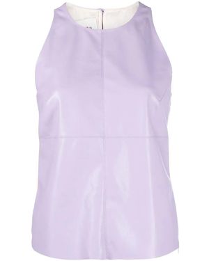 Nanushka Teza Panelled Sleeveless Top - Purple