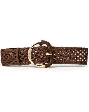 Twinset Intertwined Belt With Maxi Buckle - White