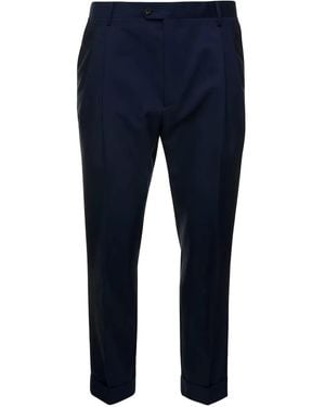 Reveres 1949 Hose mit Bundfalten - Blau