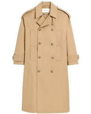 Ami Paris Cotton Trench Coat - Natural
